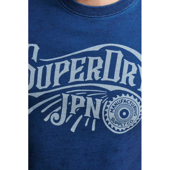 SUPERDRY VINTAGE SCRIPT INDIGO ΜΠΛΟΥΖΑ ΑΝΔΡIKH M1011537A-9BQ