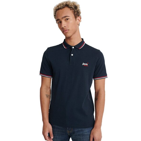 SUPERDRY CLASSIC MICRO LITE TIPPED POLO ΜΠΛΟΥΖΑ ΑΝΔΡIKH M1110012A-98T