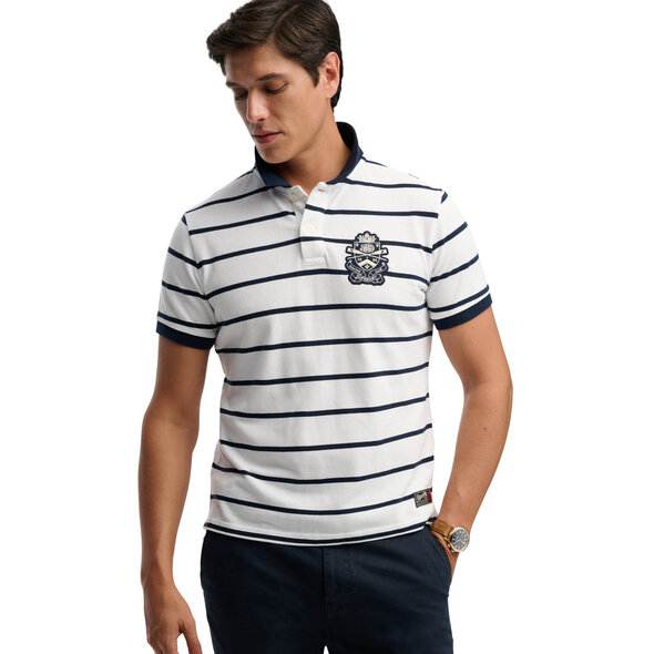 SUPERDRY CREST STRIPE POLO ΜΠΛΟΥΖΑ ΑΝΔΡΙΚΗ M1110467A-VCD