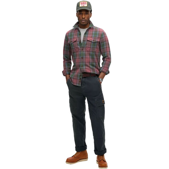 SUPERDRY WORKER ΚΑΡΟ ΠΟΥΚΑΜΙΣΟ ΑΝΔΡIKO M4010717A-C7W