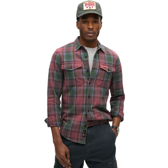 SUPERDRY WORKER ΚΑΡΟ ΠΟΥΚΑΜΙΣΟ ΑΝΔΡIKO M4010717A-C7W
