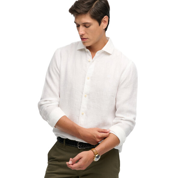 SUPERDRY STUD RIVIERA LINEN ΠΟΥΚΑΜΙΣΟ ΑΝΔΡΙΚΟ M4011103A-01C