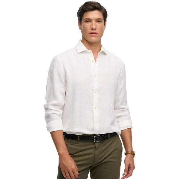 SUPERDRY STUD RIVIERA LINEN ΠΟΥΚΑΜΙΣΟ ΑΝΔΡΙΚΟ M4011103A-01C