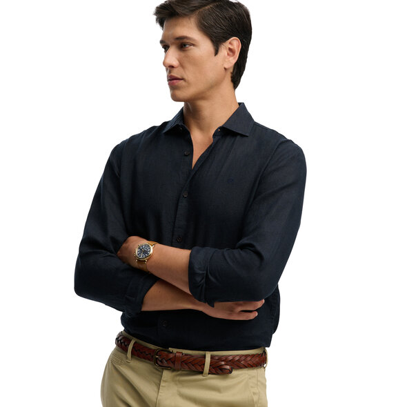 SUPERDRY STUD RIVIERA LINEN ΠΟΥΚΑΜΙΣΟ ΑΝΔΡΙΚΟ M4011103A-98T