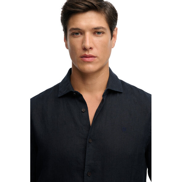 SUPERDRY STUD RIVIERA LINEN ΠΟΥΚΑΜΙΣΟ ΑΝΔΡΙΚΟ M4011103A-98T