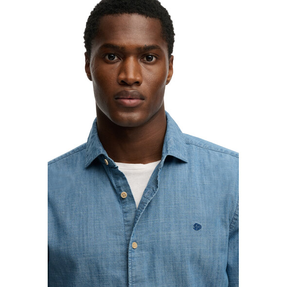 SUPERDRY ESSENTIALS CHAMBRAY DENIM ΠΟΥΚΑΜΙΣΟ ΑΝΔΡΙΚΟ M4011110A-BIU