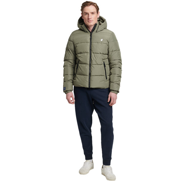 SUPERDRY HOODED SPORTS PUFFER ΜΠΟΥΦΑΝ ΑΝΔΡIKO M5011212A-GKW