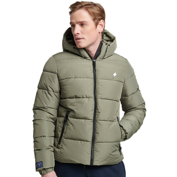 SUPERDRY HOODED SPORTS PUFFER ΜΠΟΥΦΑΝ ΑΝΔΡIKO M5011212A-GKW