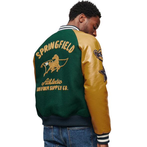 SUPERDRY COLLEGE VARSITY PATCHED BOMBER ΜΠΟΥΦΑΝ ΑΝΔΡIKO M5011729A-27E