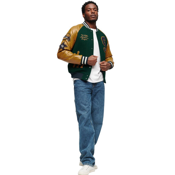 SUPERDRY COLLEGE VARSITY PATCHED BOMBER ΜΠΟΥΦΑΝ ΑΝΔΡIKO M5011729A-27E