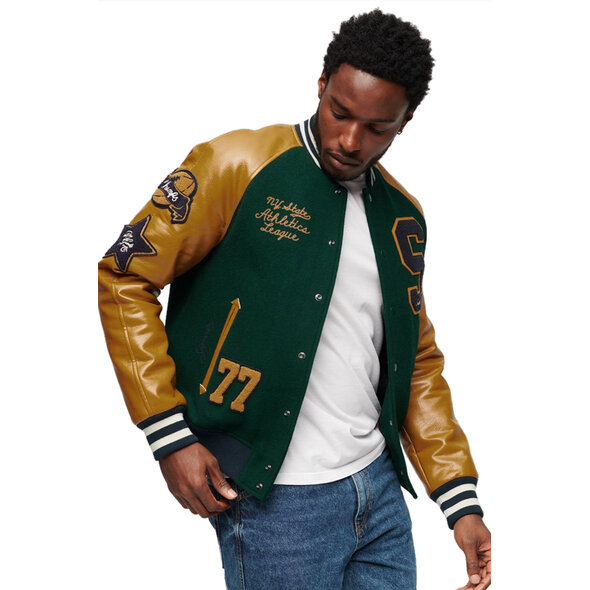 SUPERDRY COLLEGE VARSITY PATCHED BOMBER ΜΠΟΥΦΑΝ ΑΝΔΡIKO M5011729A-27E