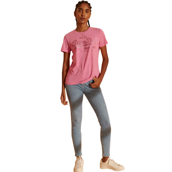 SUPERDRY VINTAGE LOGO TONAL GLITTER ΜΠΛΟΥΖΑ ΓΥΝΑΙΚEIA W1010233B-4CO