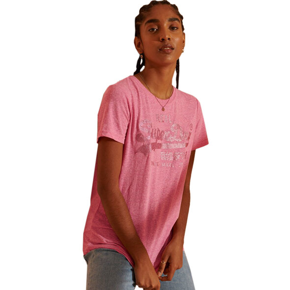 SUPERDRY VINTAGE LOGO TONAL GLITTER ΜΠΛΟΥΖΑ ΓΥΝΑΙΚEIA W1010233B-4CO