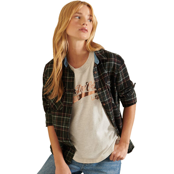 SUPERDRY SCRIPT STYLE WORKWEAR FOIL ΜΠΛΟΥΖΑ ΓΥΝΑΙΚEIA W1010694A-43D