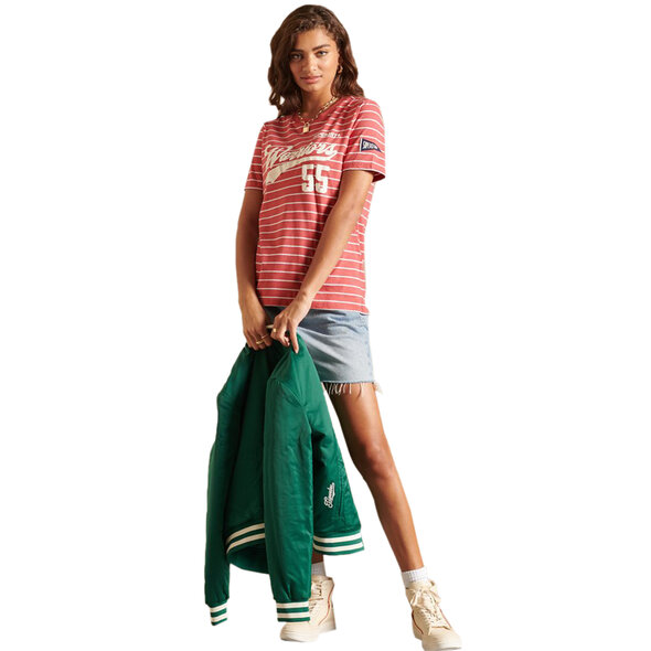 SUPERDRY SCRIPT STYLE COLLEGE STRIPE ΜΠΛΟΥΖΑ ΓΥΝΑΙΚEIA W1010695A-ONJ