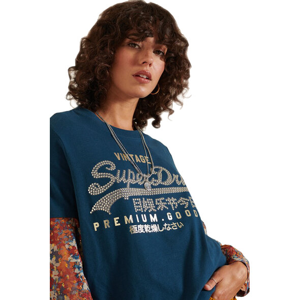 SUPERDRY VINTAGE LOGO TONAL ΜΠΛΟΥΖΑ ΓΥΝΑΙΚEIA W1010696A-92N