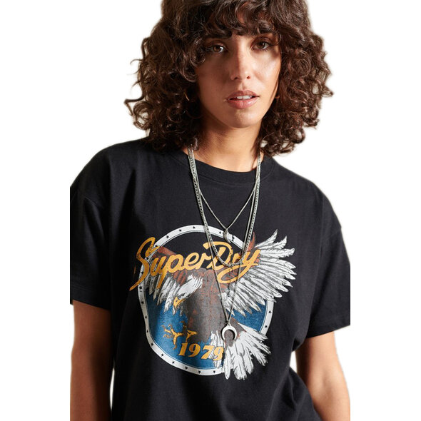 SUPERDRY BOHO GRAPHIC CROP BOXY ΜΠΛΟΥΖΑ ΓΥΝΑΙΚEIA W1010728A-02A