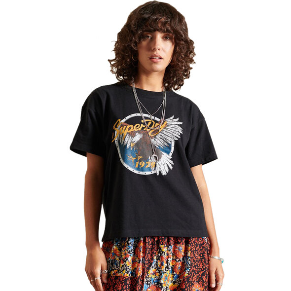 SUPERDRY BOHO GRAPHIC CROP BOXY ΜΠΛΟΥΖΑ ΓΥΝΑΙΚEIA W1010728A-02A
