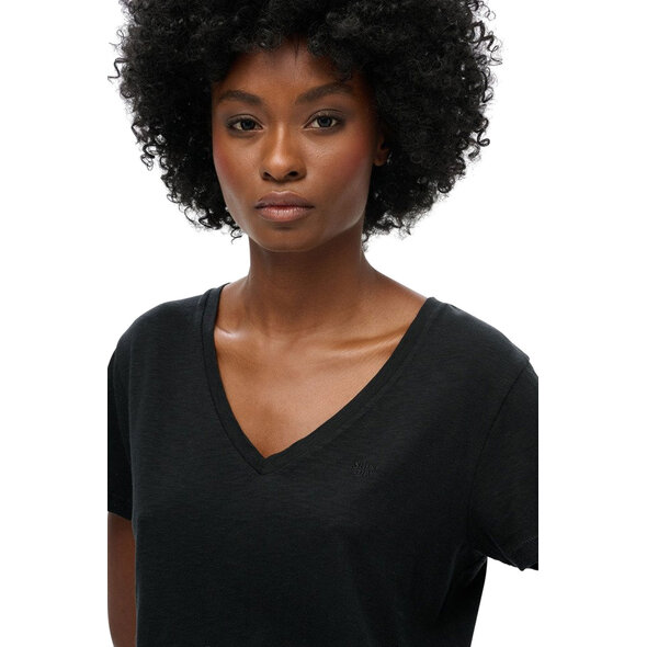 SUPERDRY SLUB EMBROIDERED V-NECK ΜΠΛΟΥΖΑ ΓΥΝΑΙΚEIA W1011181A-02A
