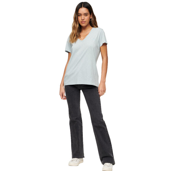 SUPERDRY SLUB EMBROIDERED V-NECK ΜΠΛΟΥΖΑ ΓΥΝΑΙΚEIA W1011181A-08G