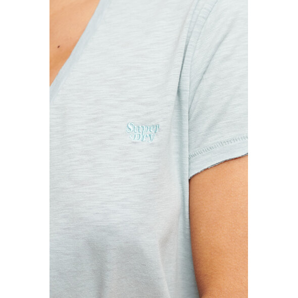SUPERDRY SLUB EMBROIDERED V-NECK ΜΠΛΟΥΖΑ ΓΥΝΑΙΚEIA W1011181A-08G