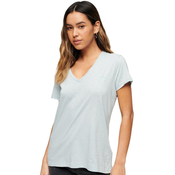 SUPERDRY SLUB EMBROIDERED V-NECK ΜΠΛΟΥΖΑ ΓΥΝΑΙΚEIA W1011181A-08G
