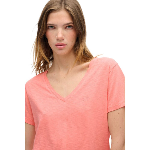 SUPERDRY SLUB EMBROIDERED V-NECK ΜΠΛΟΥΖΑ ΓΥΝΑΙΚEIA W1011181A-2WS
