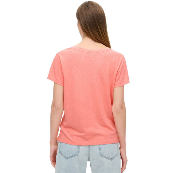 SUPERDRY SLUB EMBROIDERED V-NECK ΜΠΛΟΥΖΑ ΓΥΝΑΙΚEIA W1011181A-2WS