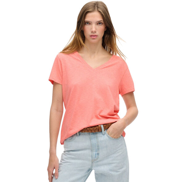 SUPERDRY SLUB EMBROIDERED V-NECK ΜΠΛΟΥΖΑ ΓΥΝΑΙΚEIA W1011181A-2WS