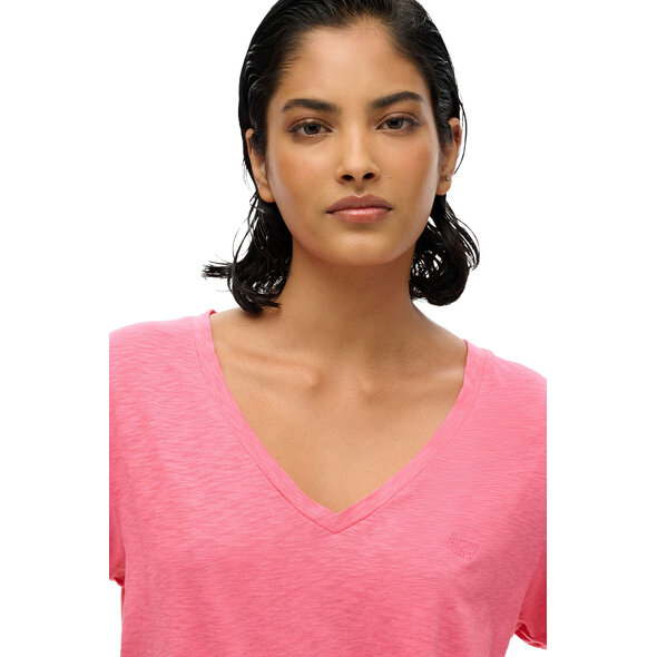 SUPERDRY SLUB EMBROIDERED V-NECK ΜΠΛΟΥΖΑ ΓΥΝΑΙΚEIA W1011181A-3LU