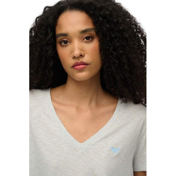 SUPERDRY SLUB EMBROIDERED V-NECK ΜΠΛΟΥΖΑ ΓΥΝΑΙΚEIA W1011181A-D8T