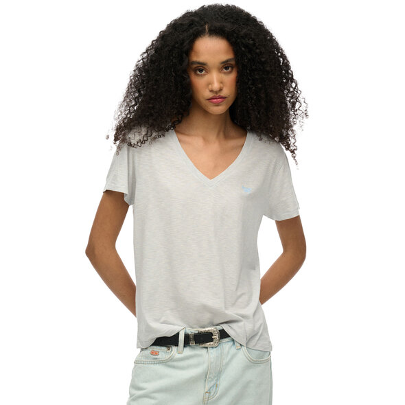 SUPERDRY SLUB EMBROIDERED V-NECK ΜΠΛΟΥΖΑ ΓΥΝΑΙΚEIA W1011181A-D8T