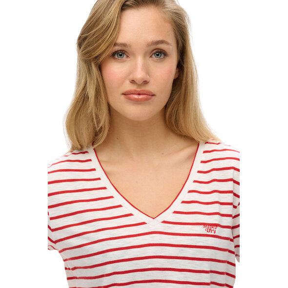 SUPERDRY SLUB EMBROIDERED V-NECK ΜΠΛΟΥΖΑ ΓΥΝΑΙΚEIA W1011181A-E4M