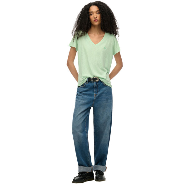 SUPERDRY SLUB EMBROIDERED V-NECK ΜΠΛΟΥΖΑ ΓΥΝΑΙΚEIA W1011181A-EKV