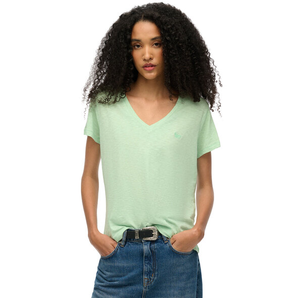 SUPERDRY SLUB EMBROIDERED V-NECK ΜΠΛΟΥΖΑ ΓΥΝΑΙΚEIA W1011181A-EKV