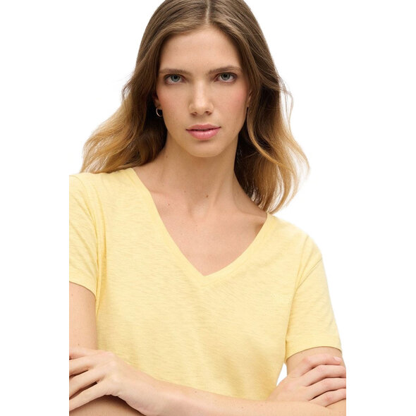 SUPERDRY SLUB EMBROIDERED V-NECK ΜΠΛΟΥΖΑ ΓΥΝΑΙΚEIA W1011181A-QLC