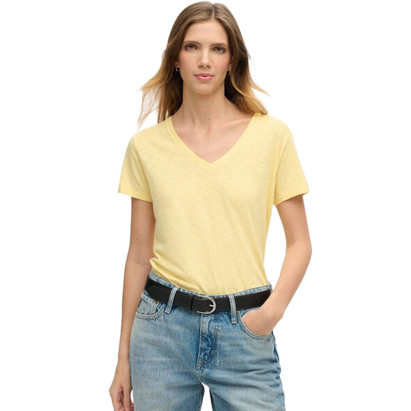 SUPERDRY SLUB EMBROIDERED V-NECK ΜΠΛΟΥΖΑ ΓΥΝΑΙΚEIA W1011181A-QLC