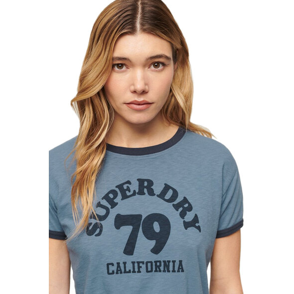 SUPERDRY BEACH GRAPHIC FITTED RINGER ΜΠΛΟΥΖΑ ΓΥΝΑΙΚEIA W1011387A-9EJ