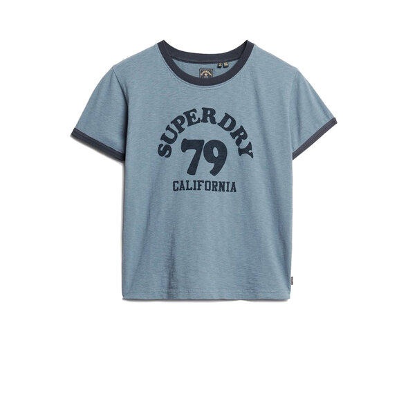 SUPERDRY BEACH GRAPHIC FITTED RINGER ΜΠΛΟΥΖΑ ΓΥΝΑΙΚEIA W1011387A-9EJ