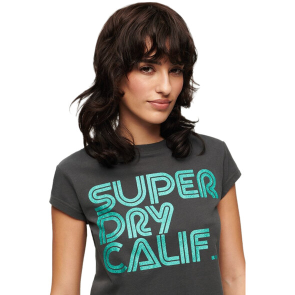 SUPERDRY RETRO GLITTER LOGO ΜΠΛΟΥΖΑ ΓΥΝΑΙΚEIA W1011411A-06A