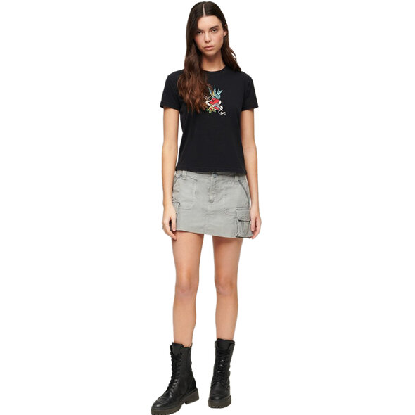 SUPERDRY TATTOO EMBROIDERED FITTED ΜΠΛΟΥΖΑ ΓΥΝΑΙΚEIA W1011419A-02A