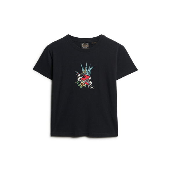 SUPERDRY TATTOO EMBROIDERED FITTED ΜΠΛΟΥΖΑ ΓΥΝΑΙΚEIA W1011419A-02A