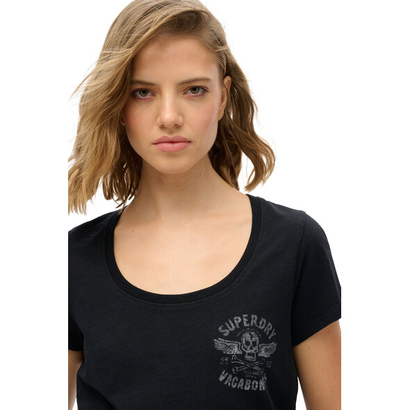 SUPERDRY LO-FI BIKER SCOOP NECK ΜΠΛΟΥΖΑ ΓΥΝΑΙΚΕΙA W1011613A-02A