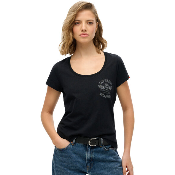SUPERDRY LO-FI BIKER SCOOP NECK ΜΠΛΟΥΖΑ ΓΥΝΑΙΚΕΙA W1011613A-02A