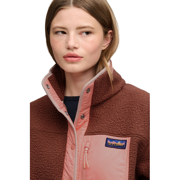 SUPERDRY COLOUR BLOCK FLEECE ΖΑΚΕΤΑ ΓΥΝΑΙΚΕΙΑ W5012074A-2TP