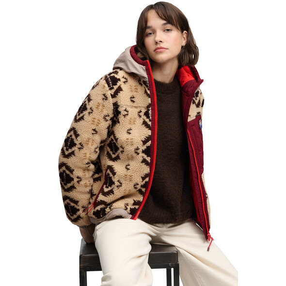 SUPERDRY SHERPA JAQUARD HYBRID ΜΠΟΥΦΑΝ ΓΥΝΑΙΚΕΙΟ W5012231A-M3W