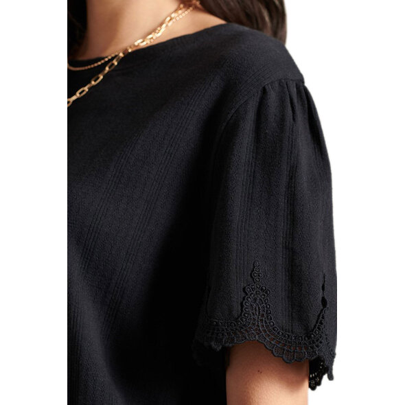 SUPERDRY ΜΠΛΟΥΖΑ ΓΥΝΑΙΚEIA ΜΕ ΚΕΝΤΗΜΑΤΑ ΣΤΑ ΜΑΝΙΚΙΑ W6010814A-02A