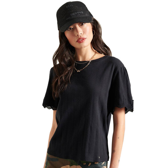 SUPERDRY ΜΠΛΟΥΖΑ ΓΥΝΑΙΚEIA ΜΕ ΚΕΝΤΗΜΑΤΑ ΣΤΑ ΜΑΝΙΚΙΑ W6010814A-02A