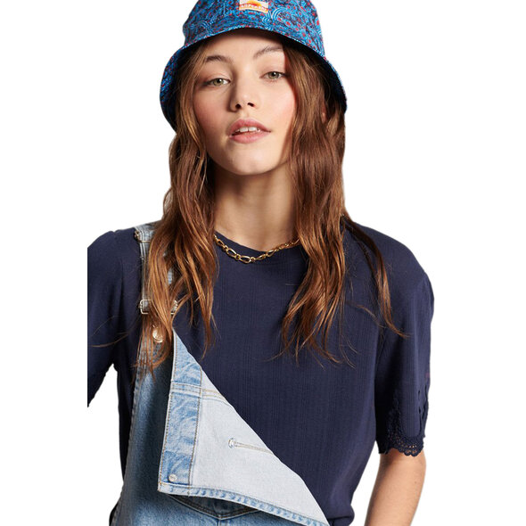 SUPERDRY ΜΠΛΟΥΖΑ ΓΥΝΑΙΚEIA ΜΕ ΚΕΝΤΗΜΑΤΑ ΣΤΑ ΜΑΝΙΚΙΑ W6010814A-09S