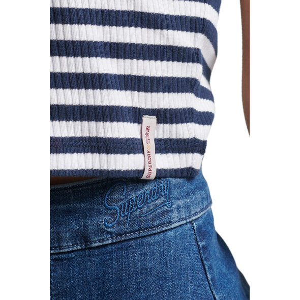 SUPERDRY VINTAGE CROP RIBBED TOP ΓΥΝΑΙΚEIO W6011296A-JKC